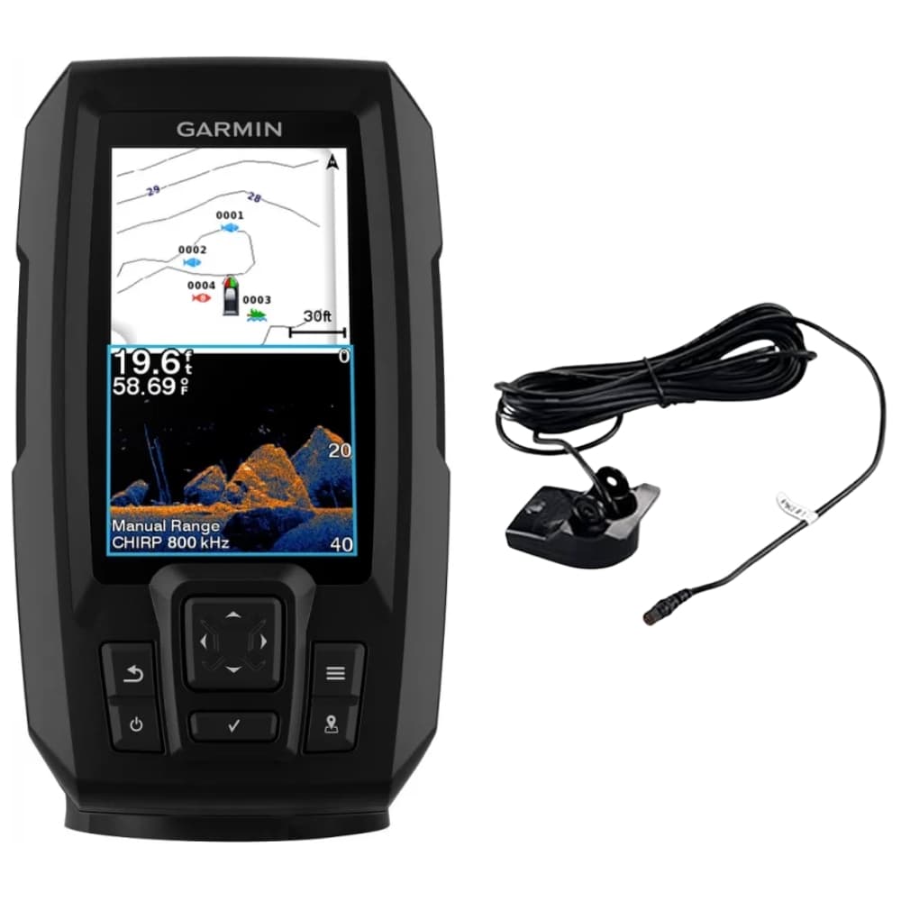 Sonda GPS para Pesca Garmin Striker Plus 4 + Transductor de Doble Haz (010-01870-01)