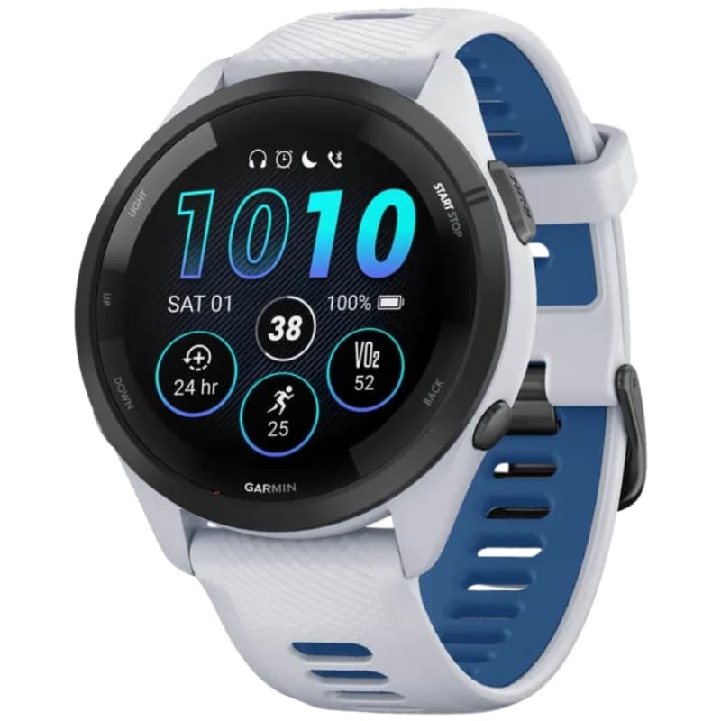 Relógio GPS Garmin Forerunner 265 010-02810-01- Whitestone/Tidal Blue