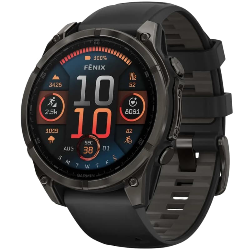 Relógio GPS Garmin Fēnix 8 47mm AMOLED Sapphire 010-02904-20 Carbon Gray/DLC Titanium Black - Pebble Gray 1