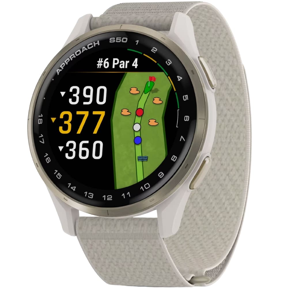 Relógio GPS Garmin Approach S50 - Cream Gold/Ivory (010-03010-01)