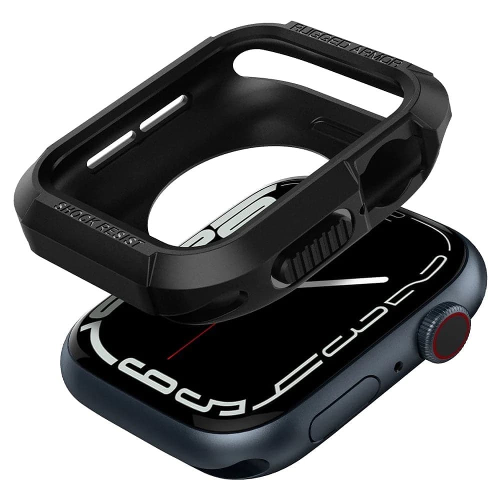 Capa Spigen Para Apple Watch 45mm Rugged Armor 062CS24469 - Matte Black 3