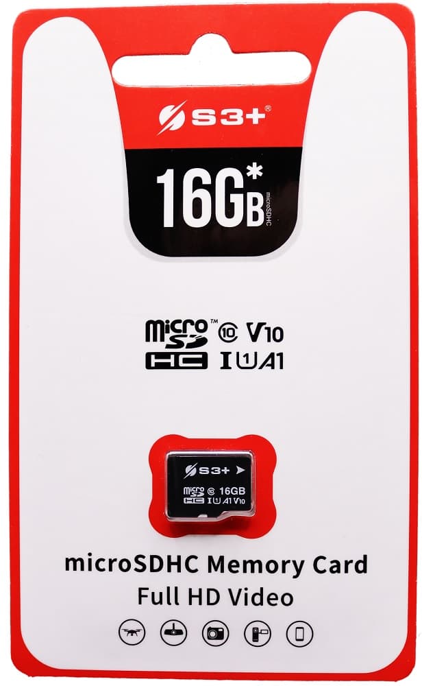 Memória Micro SD S3+ S3SDC10U1WA/16GB Class 10