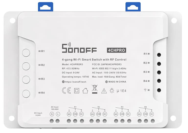 Interruptor Smart Sonoff 4CHPROR3 Wi-Fi 2V Whit Alexa - White 1