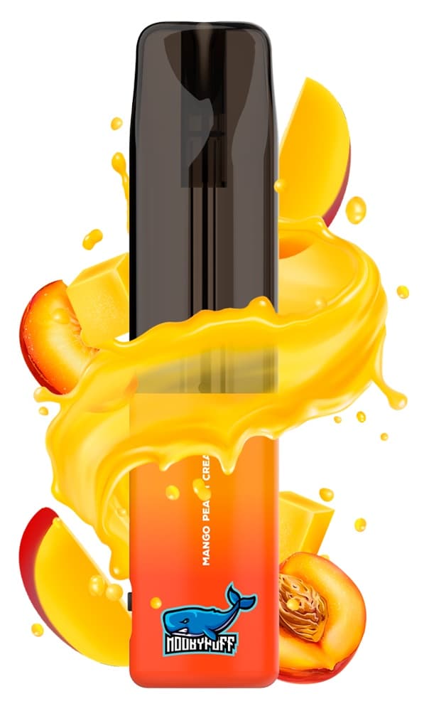 Vaper Descartável Moobypuff 5% Nicotina 3500 Puffs - Mango Peach Cream