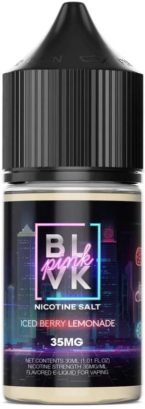 Essência Para Vaper BLVK Pink Iced Berry Lemonade 35mg Nicotina Salt - 30ml