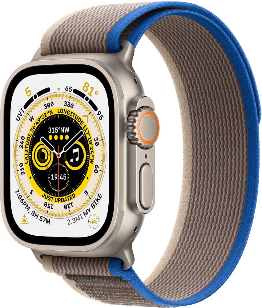 Apple Watch Ultra MQF33LL/A 49mm (GPS + Celular) - Titanium/Blue/Gray 1