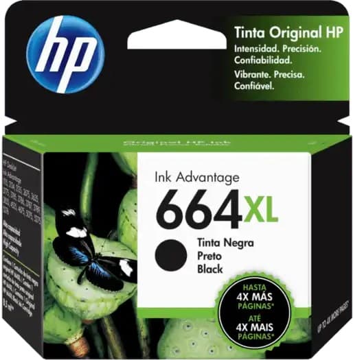 Cartucho de Tinta HP 664XL - Preto