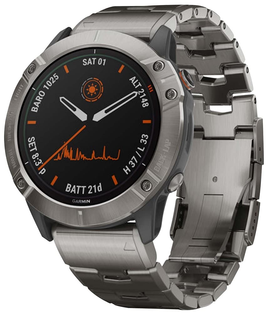 Reloj GPS Garmin Fénix 6X Pro Solar Edition Titanium 1