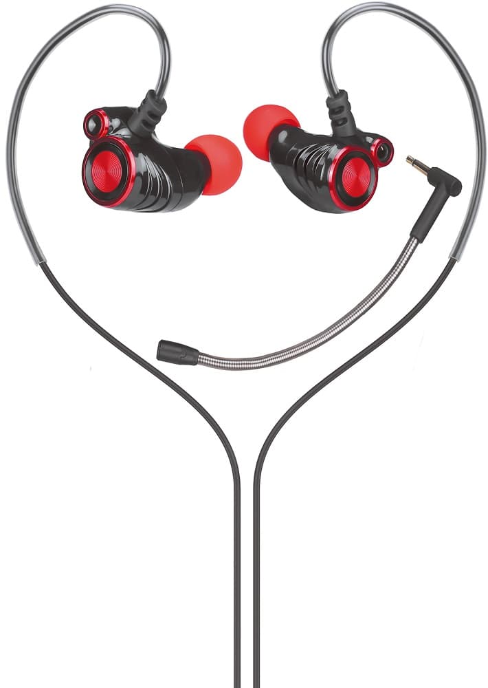 Fone de Ouvido HP DHE-7002 - Preto/Vermelho