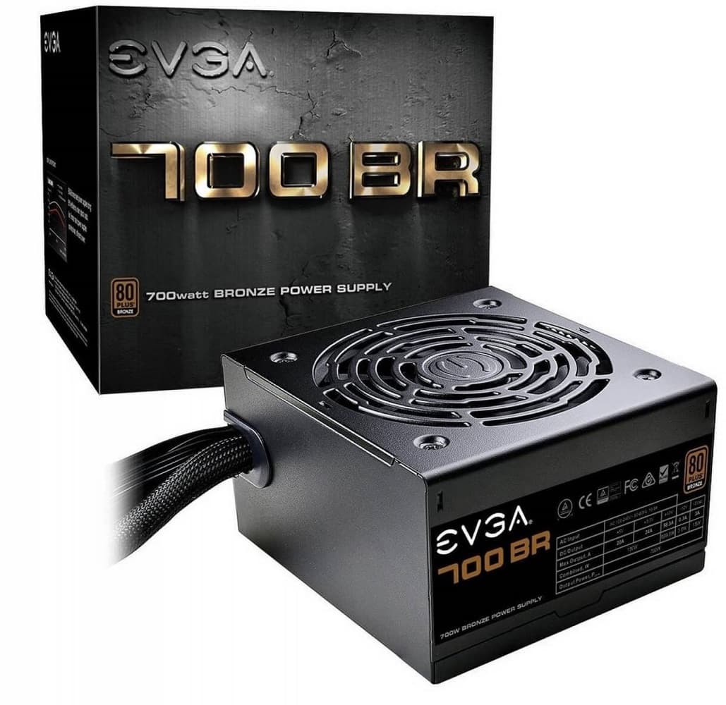 Fonte de Alimentaçao para PC EVGA 700W 100-BR-0700-K1 80 Plus Bronce Bivolt - Preto
