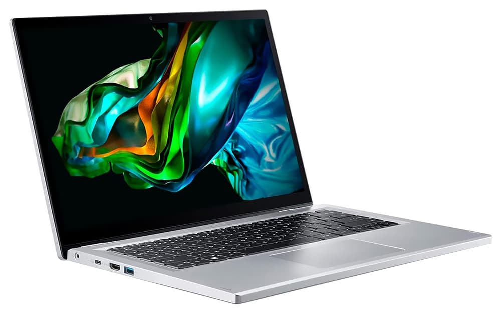 Notebook Acer Aspire 3 Spin 14 A3SP14-31PT-32M6 14" Touch Intel Core i3-N305 8/256GB W11H - Pure Silver + Capa 1