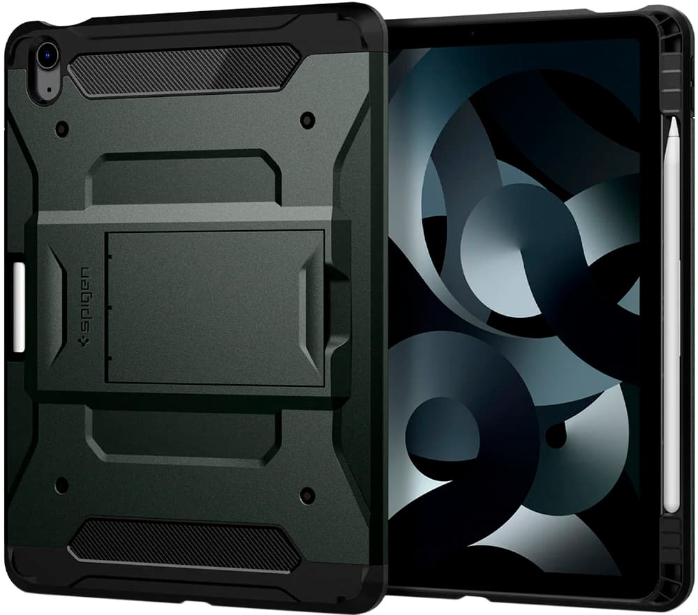 Capa Spigen para iPad Air 10.9" ACS02053 Tough Armor Pro - Military Green