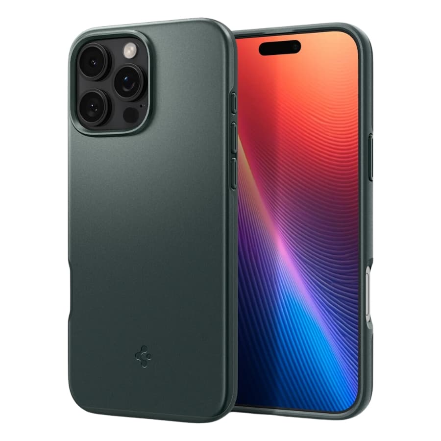 Capa Spigen iPhone 16 Pro Max ACS08813 Thin Fit MagFit - Abyss Green 4