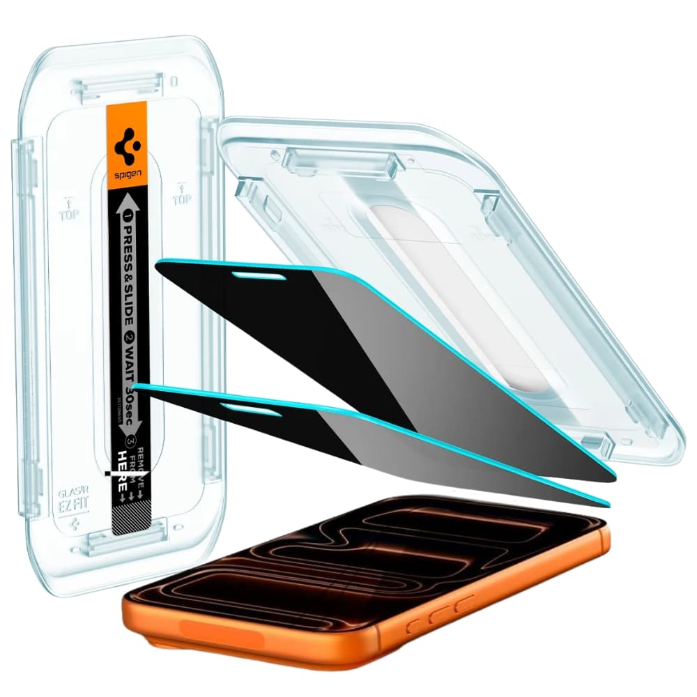 Pelicula Spigen para iPhone 17 Pro Max/16 Pro Max AGL07908 GlastR EZ Fit Privacy (2 Pack)