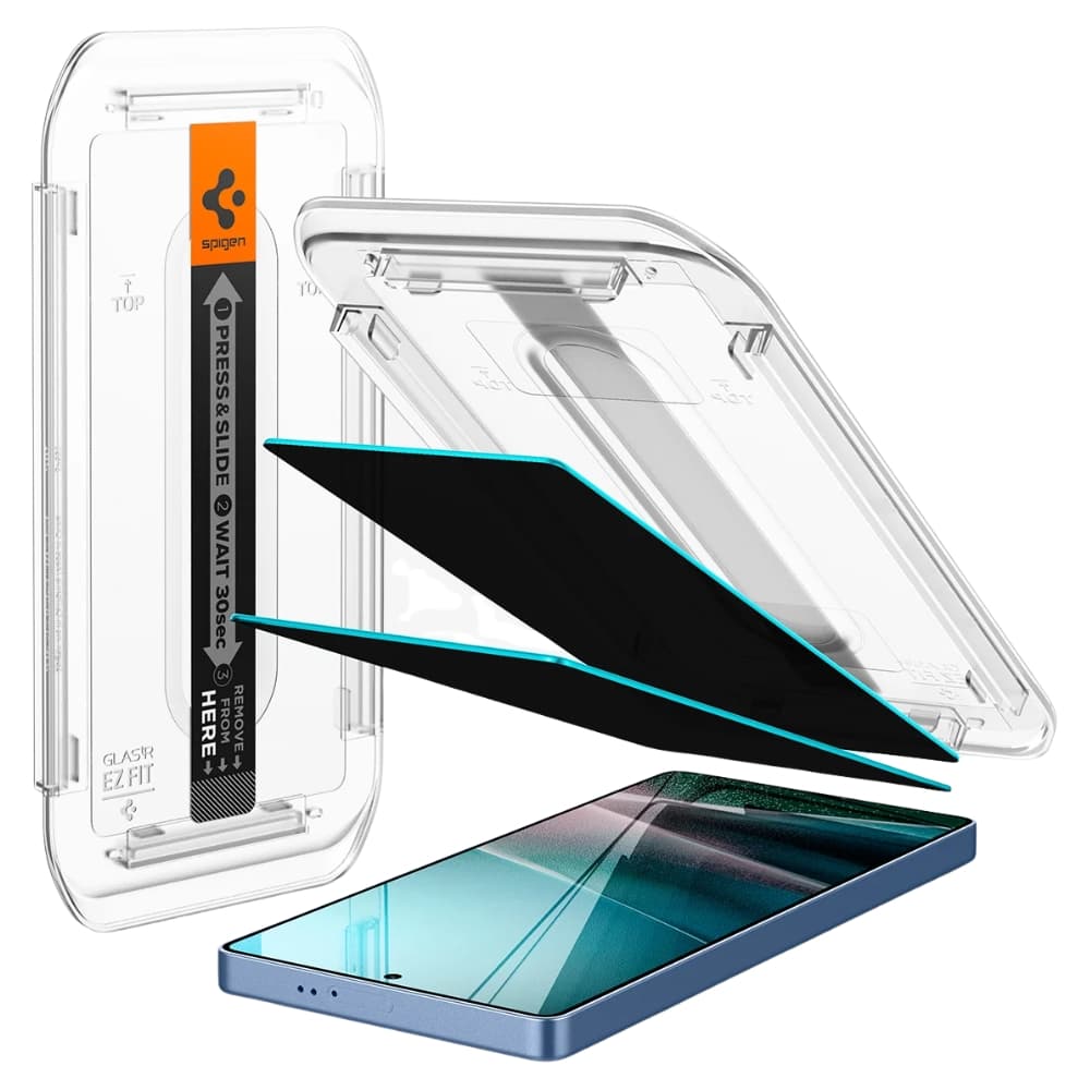 Pelicula Spigen para Galaxy S25 Ultra AGL09221 GlastR EZ Fit Privacy (2 Pack)