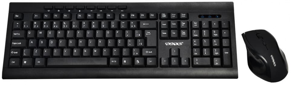 Teclado + Mouse Sem Fio Satellite AK-726G Português - Preto