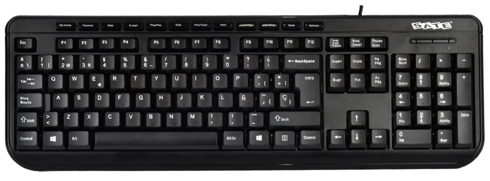 Teclado Satellite AK-833 USB - Black (Espanhol)