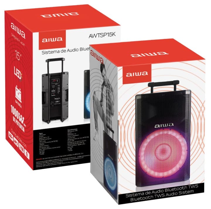 Speaker Aiwa AW-TSP15K Bluetooth 1000W - Black 1