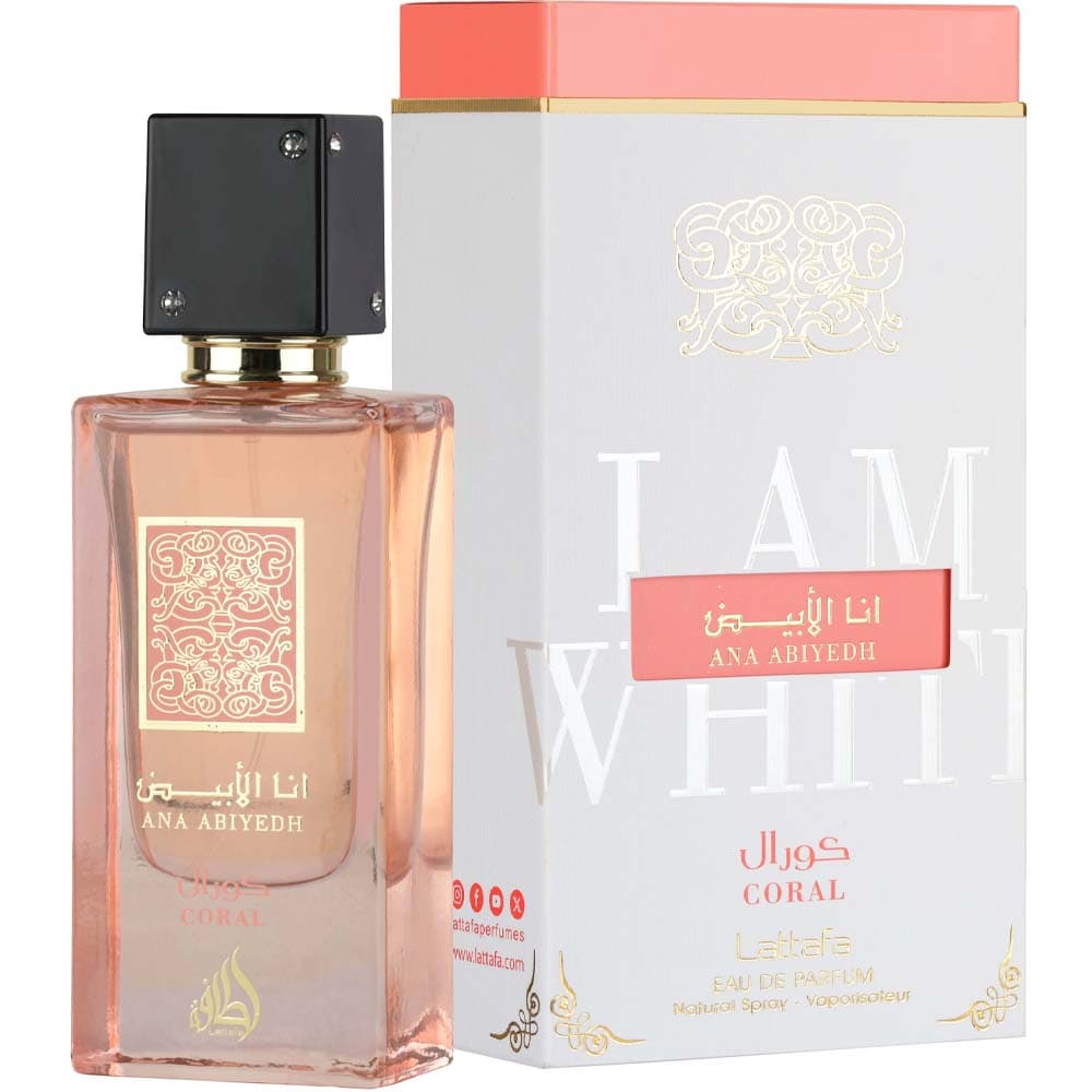 Perfume Lattafa Ana Abiyedh Coral EDP Unissex - 60mL