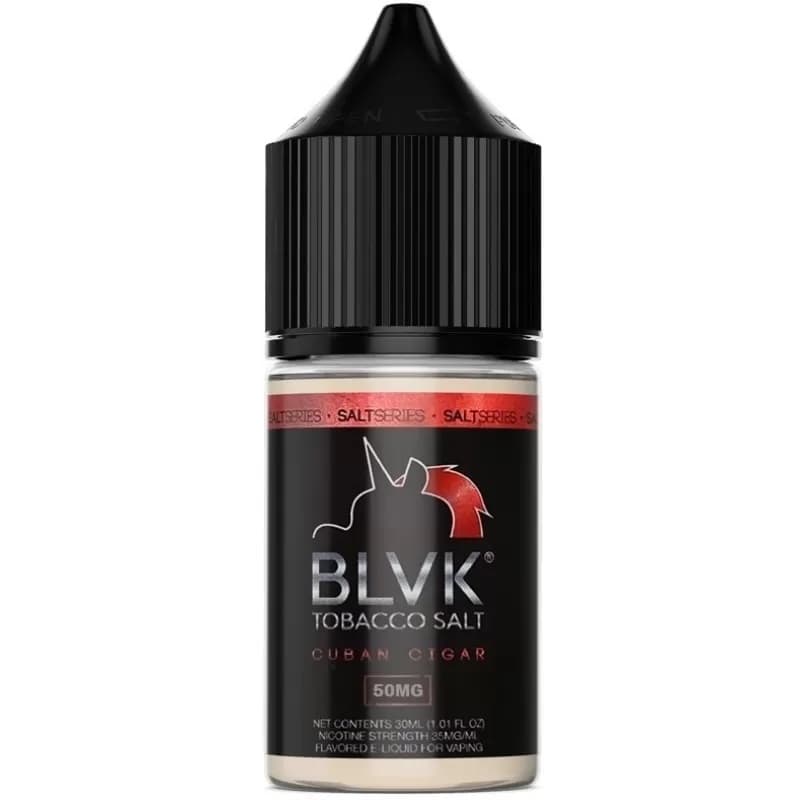 Essência Para Vaper BLVK Nicotine Salt Cuban Cigar 50mg Nicotina - 30ml
