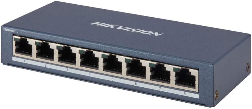 Switch de Escritorio Hikvision DS-3E0508-E(B) 8 Portas 10/100/1000Mbps 1