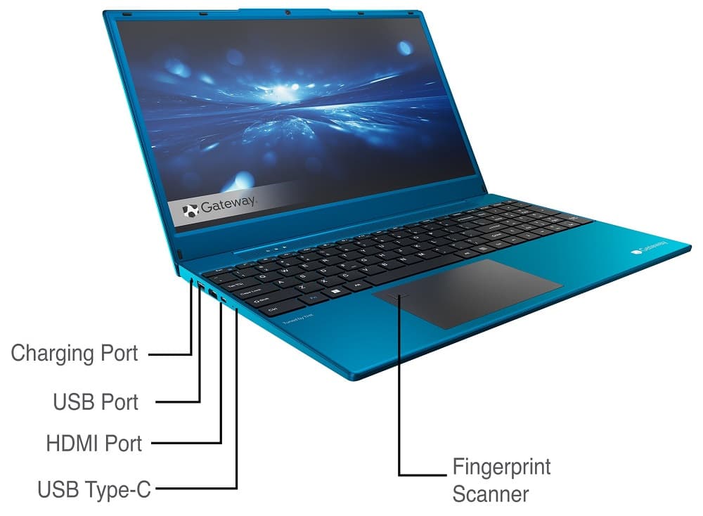 Notebook Gateway GWNR71517-BL 15.6" FHD AMD Ryzen 7 3700U 8/512GB SSD W11H - Blue 3