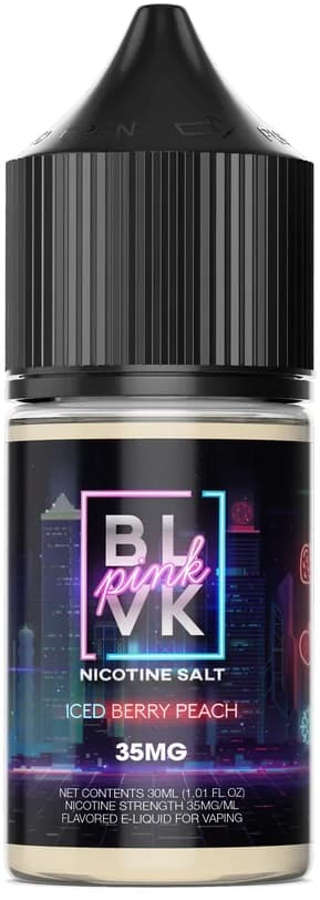 Essência Para Vaper BLVK Pink Iced Berry Peach 35mg Nicotina Salt - 30ml