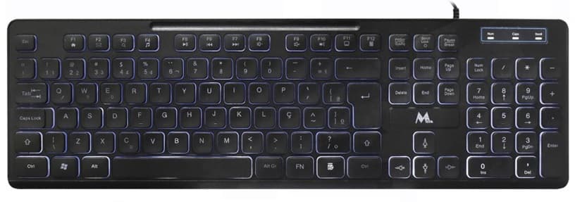 Teclado Mtek KB-7269L USB LED - Preto (Espanhol)