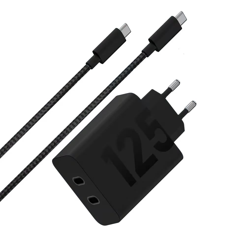 Carregador de Parede Motorola TurboPower 125W Duo MCD-1259 USB-C - Black