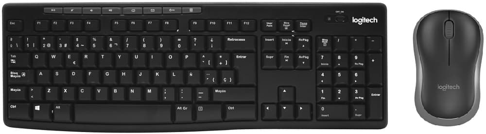Teclado + Mouse Wireless Logitech MK270 - Preto (Espanhol)