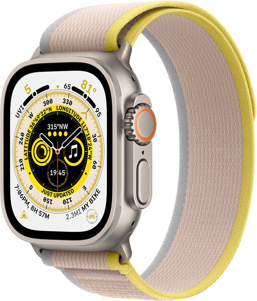 Apple Watch Ultra MQF23LL/A 49mm (GPS + Celular) - Titanium/Yellow Beige  1