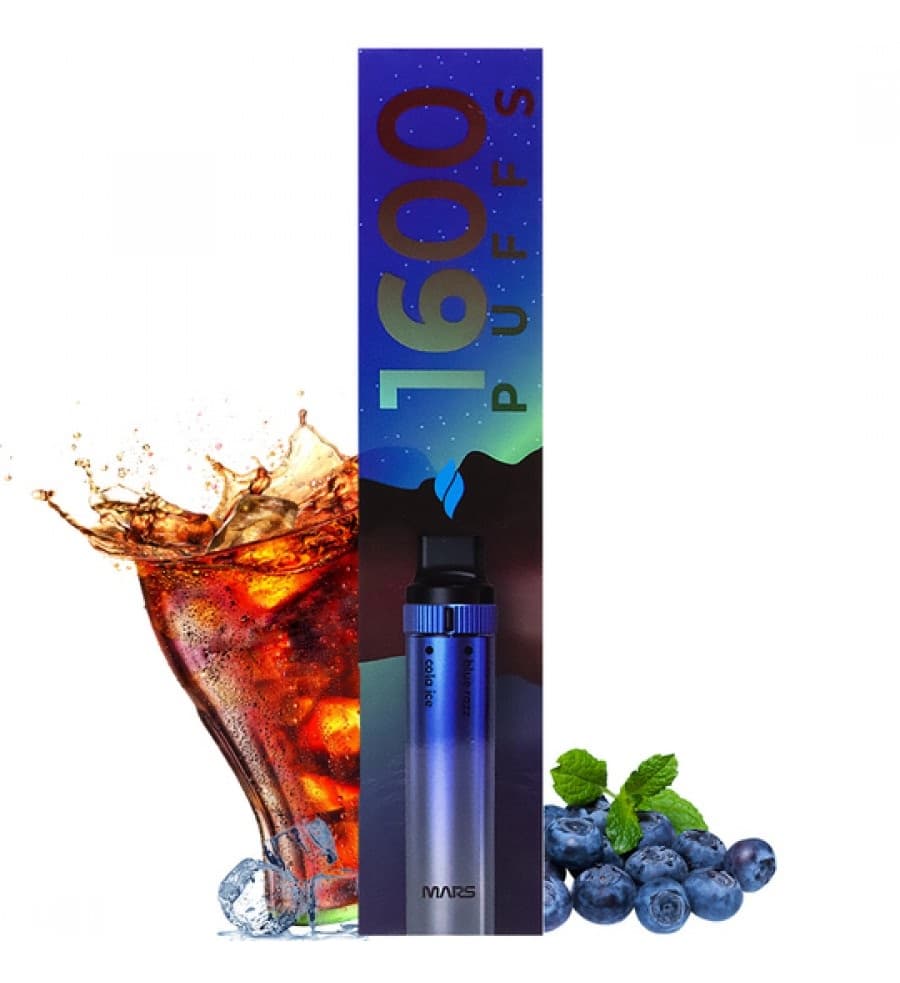 Vaper Descartável Drops Mars Collection 5% Nicotina 1600 Puffs - Blue Razz/Cola Ice