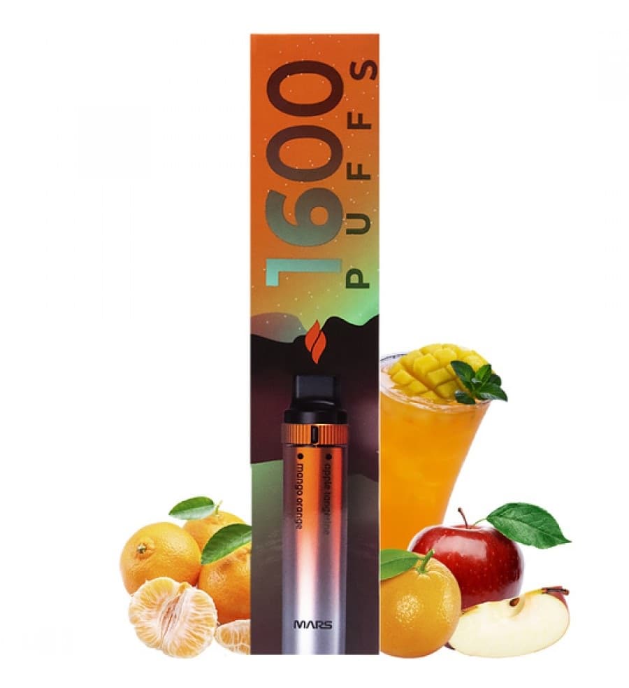 Vaper Descartável Drops Mars Collection 5% Nicotina 1600 Puffs - Apple Tangerine/Mango Orange