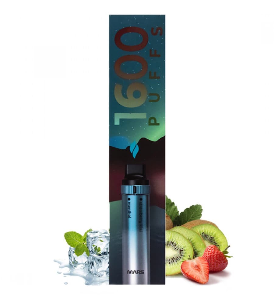 Vaper Descartável Drops Mars Collection 5% Nicotina 1600 Puffs - Strawberry Kiwi/Menthol