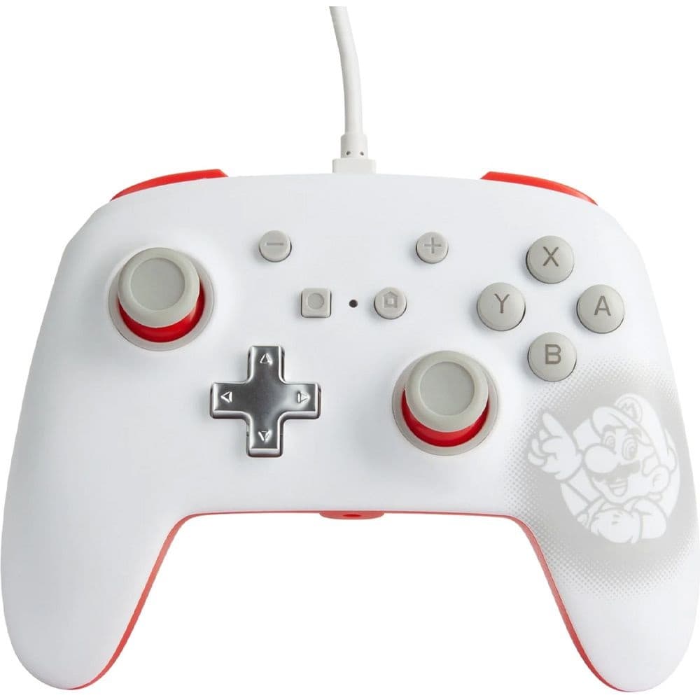 Controle Nintendo PowerA Enhanced Wired 1518385-01 - Mario White