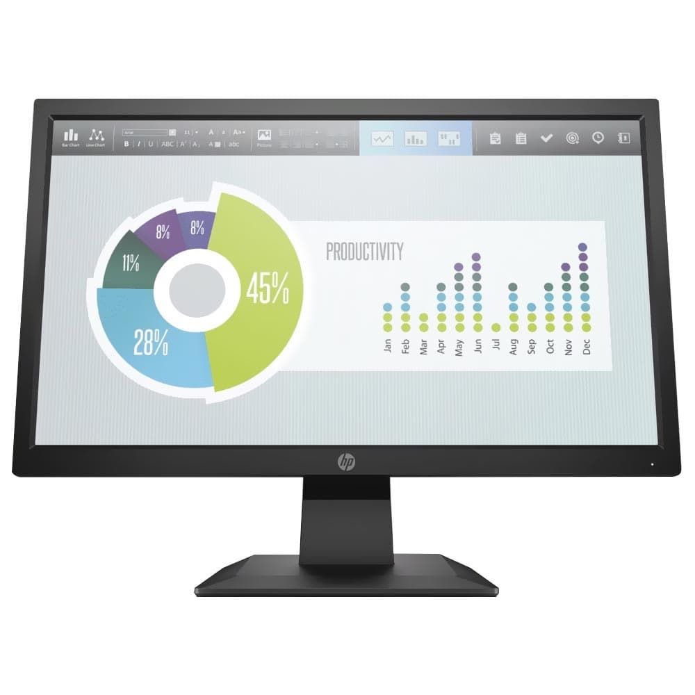 Monitor LED HP 19.5" P204V HD - Black 1
