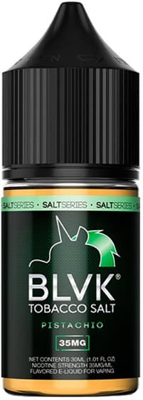 Essência Para Vaper BLVK Nicotine Salt Tobacco Pistachio 35mg Nicotina - 30ml