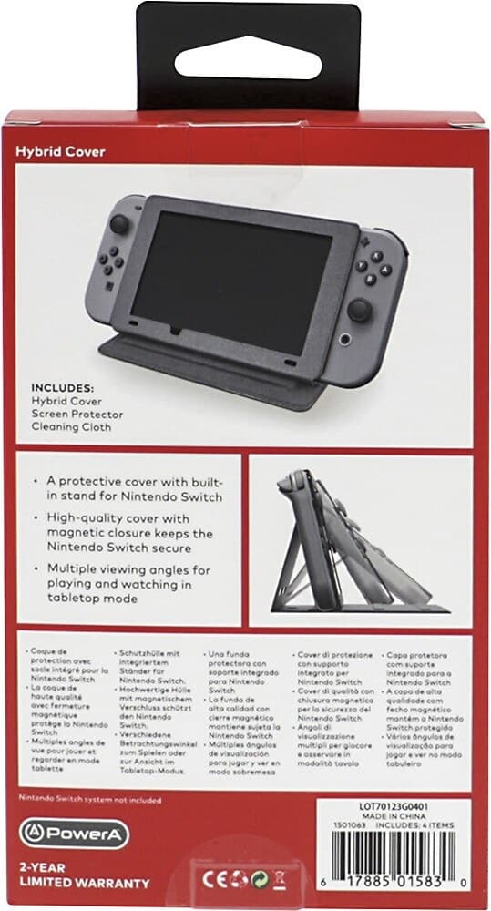 Estojo para Nintendo Switch PowerA Hybrid Cover 1501063 - Charcoal 1