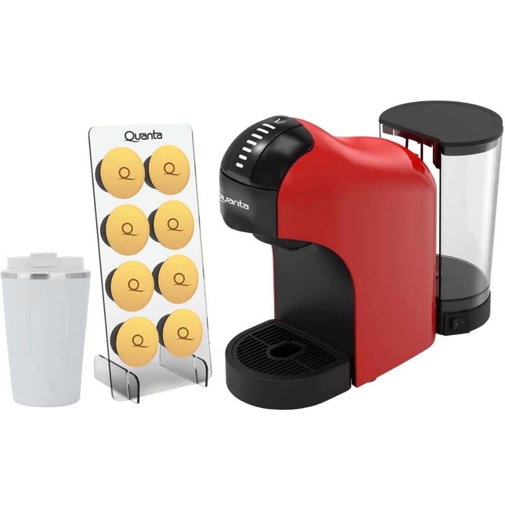 Cafeteira Elétrica Multi Capsulas Quanta Pure Flavour QTCMC50 1400W 220V Red/Black + Coffee Mug
