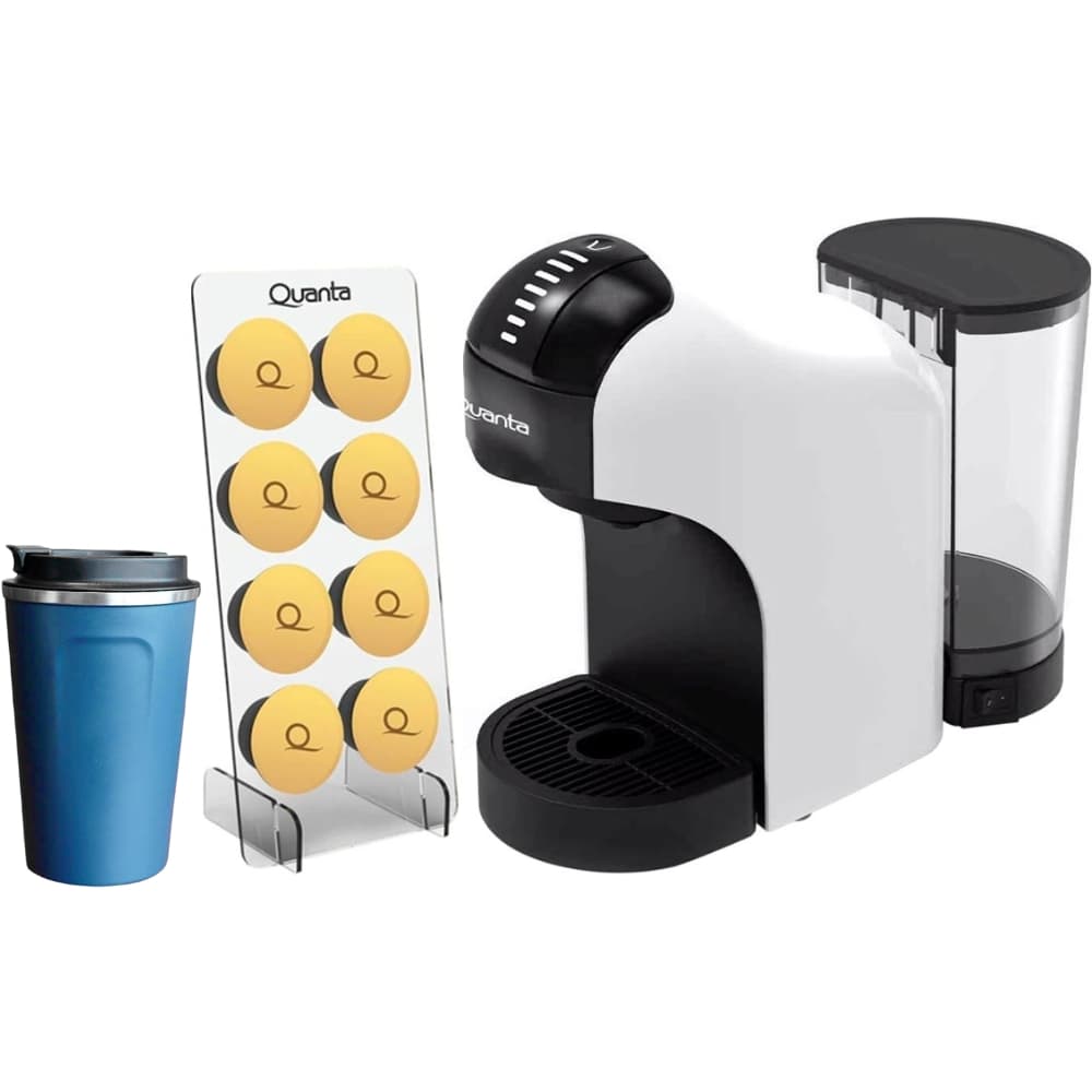 Cafeteira Elétrica Multi Cápsulas Quanta Pure Flavour QTCMC50 1400W 220V White/Black + Coffee Mug