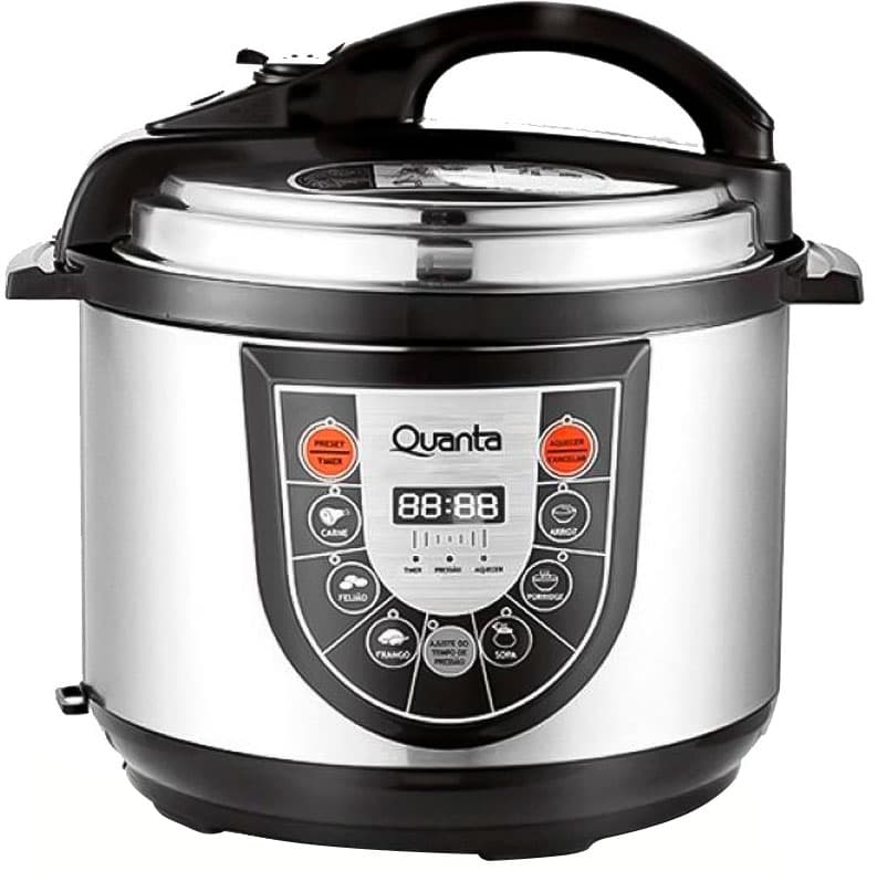 Panela Elétrica de Pressão Quanta QTPE200 900W 220V - Prata/Preto
