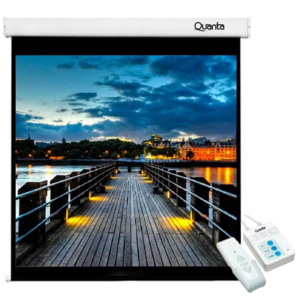 Tela de Projeção Elétrica Quanta QTTLE100 100" 220V 