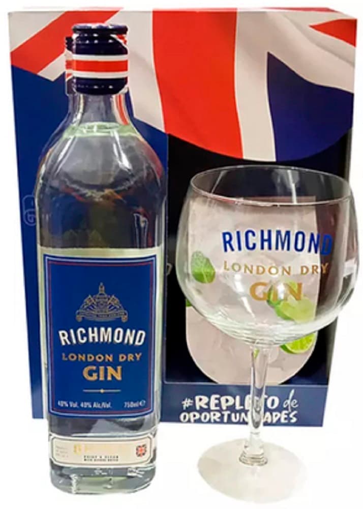 Gin Richmond London Dry 750ml + Copa