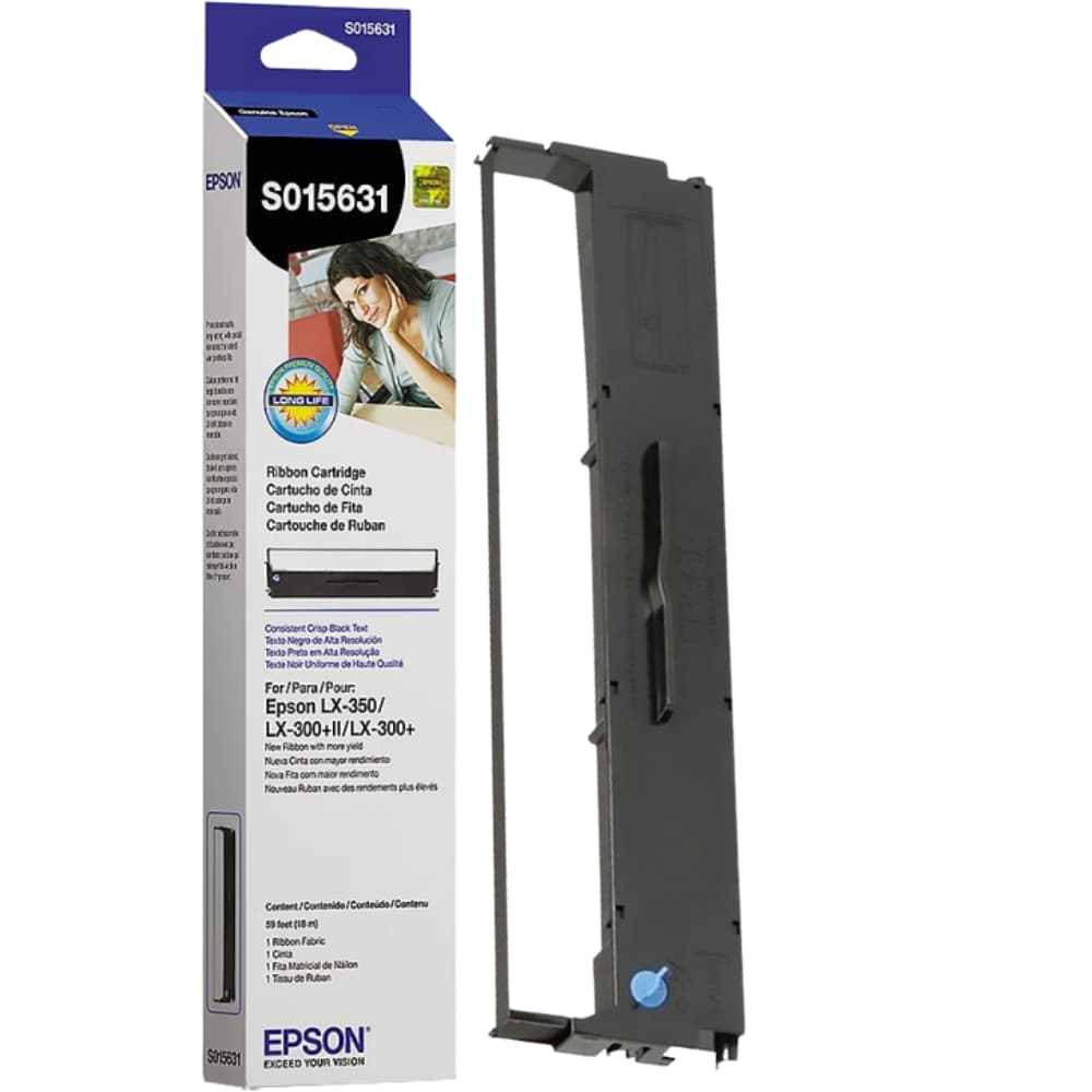 Fita Epson S015631 LX350/LX300+II/LX300+ - Preto