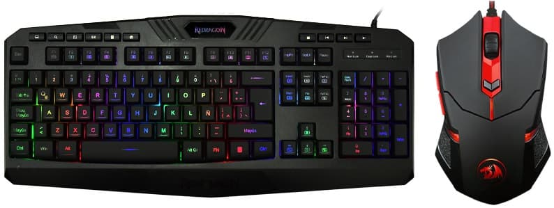 Teclado Gaming Redragon S101-3 SP + Mouse Gaming - Black