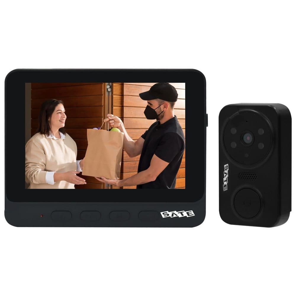 Video Porteiro Satellite Smart Home A-DB23 4.3" HD com Timbre - Black