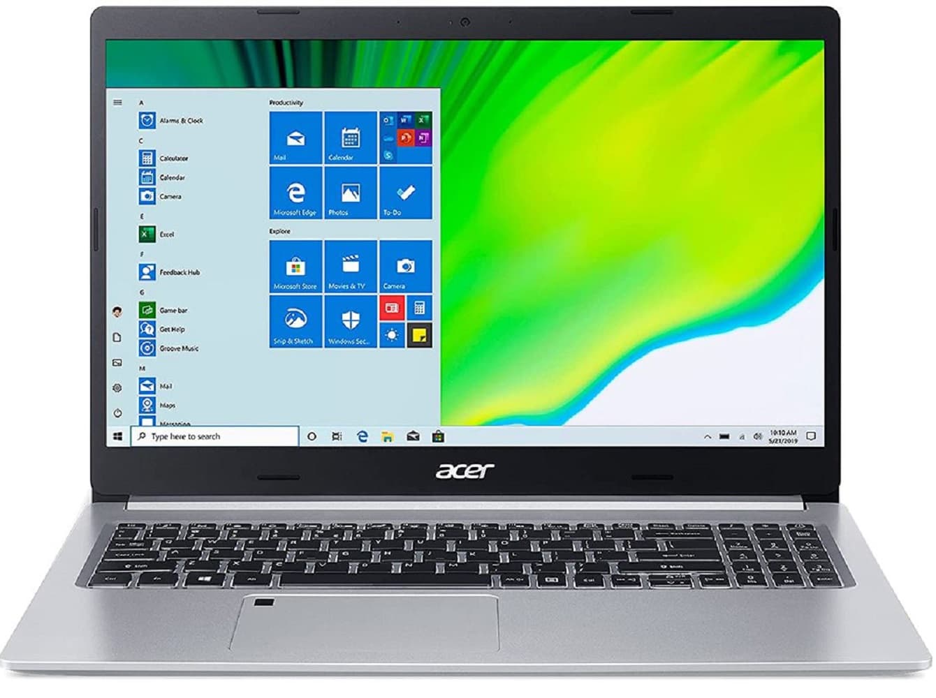 Notebook Acer Aspire 5 A515-46-R14K AMD Ryzen 3 3350U 4/128GB SSD 15.6" W10S - Pure Silver  1