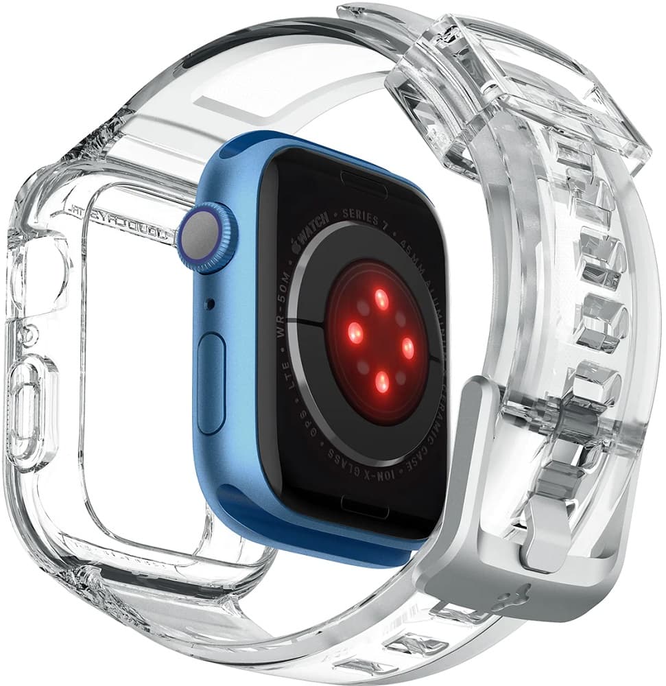 Capa Spigen para Apple Watch 45mm ACS02006 Liquid Crystal Pro - Crystal Clear 3