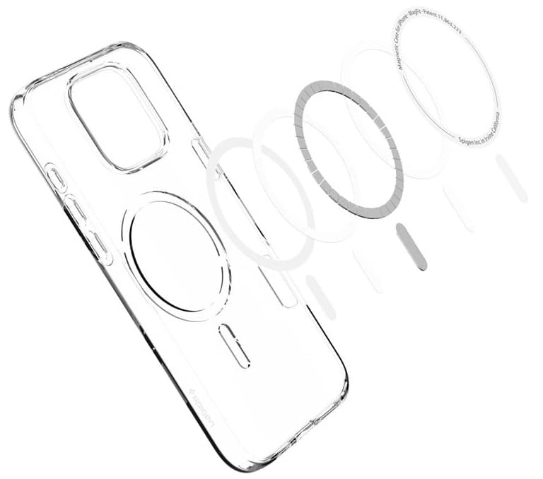 Capa Spigen iPhone 16 Pro Max ACS08391 Crystal Flex MagFit - Clear 4