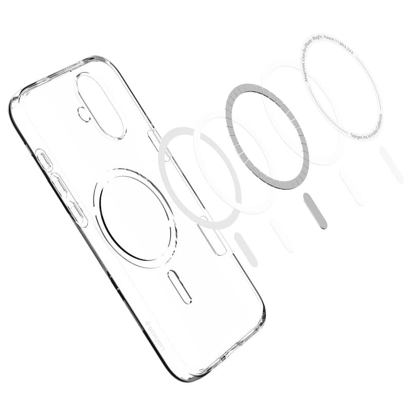 Capa Spigen iPhone 16 ACS08394 Crystal Flex MagFit - Crystal Clear (Caixa Feia) 4